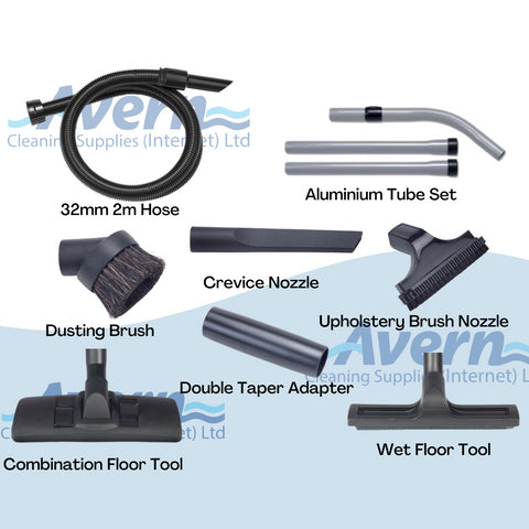 A21A Full 32mm Aluminium Vacuum Accessory Kit 607221 Genuine Numatic