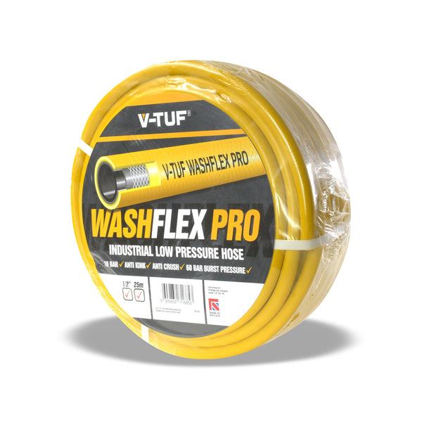 V-TUF 25m 1/2" 10 BAR WASHFLEX PRO WATER SUPPLY HOSE