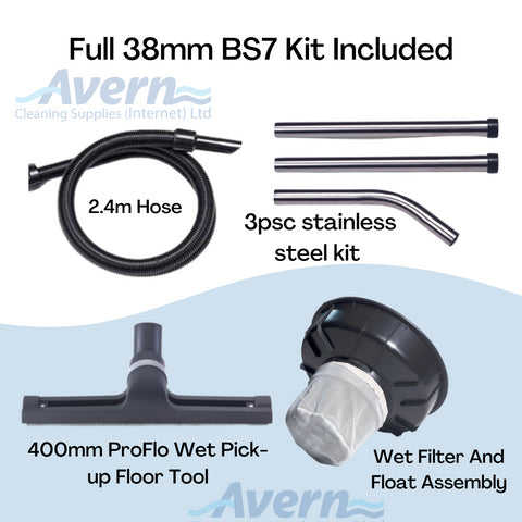 WVD1800AP-2 Industrial Wet Vacuum Cleaner, Auto Pump Empty, Numatic