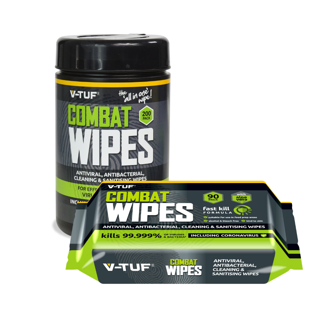 V-TUF Magic Wipes Anti-Bac Virucidal Sanitiser Builder Wipes Pack of 90 or 200