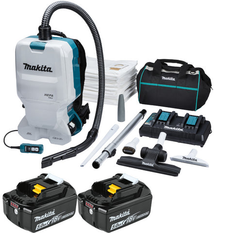 Makita DVC660PTX9 18v Battery Powered Back Pack Hoover - Full kit