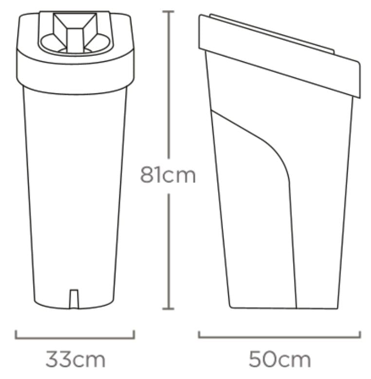 uBin Recycling Bins 70L Inc Inserts- Made From Recycled Plastic