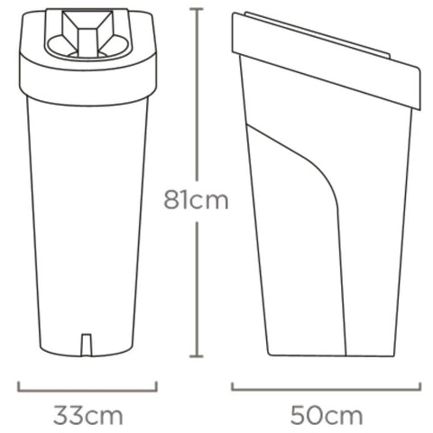 uBin Recycling Bins 70L Inc Inserts- Made From Recycled Plastic