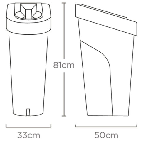 uBin Recycling Bins 70L - Made From Recycled Plastic