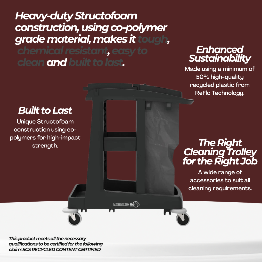 Numatic EM1-TM Hospital Cleaning Trolley | Cleanes Cart | Cleaner Caddy |