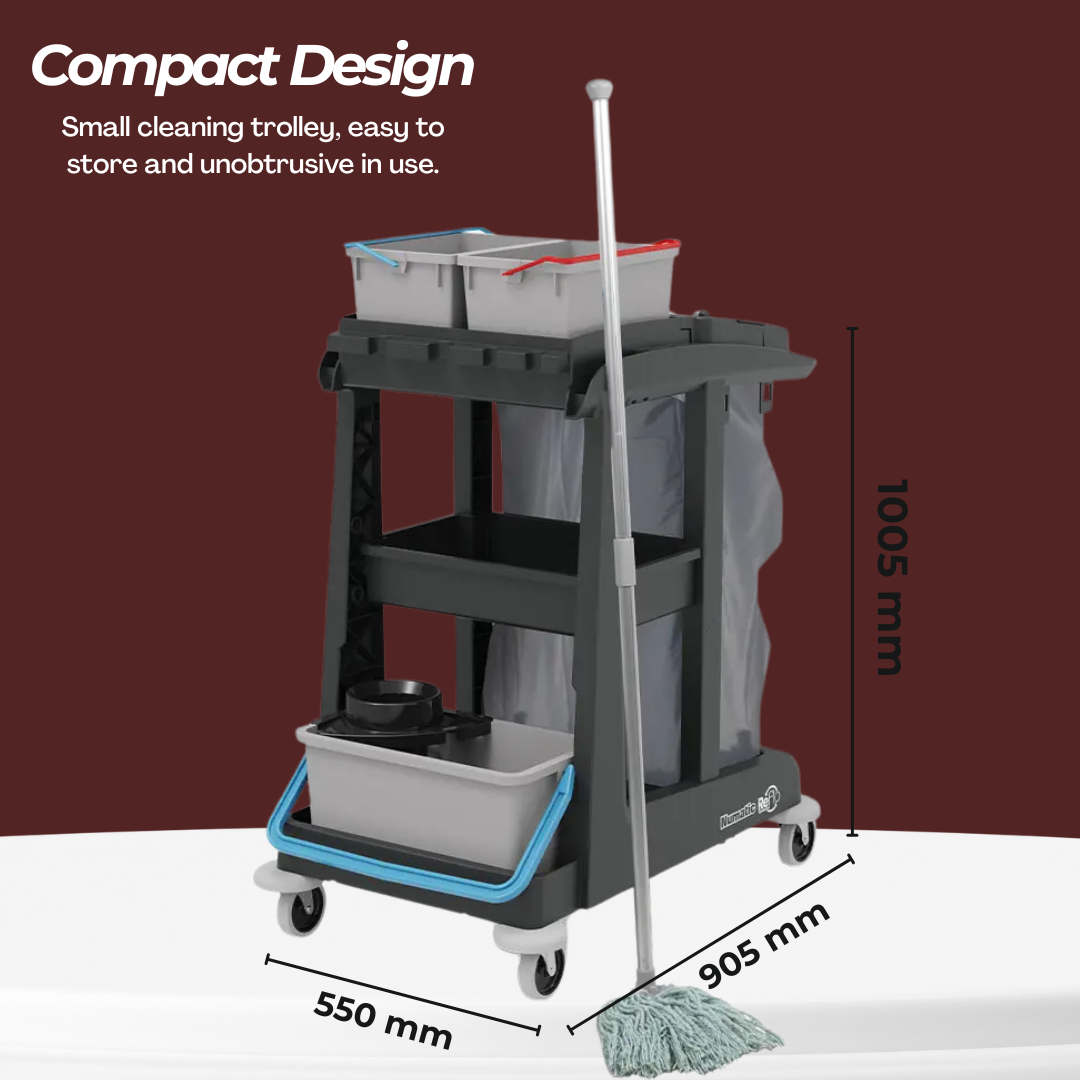 Numatic EM1-TM Hospital Cleaning Trolley | Cleanes Cart | Cleaner Caddy |