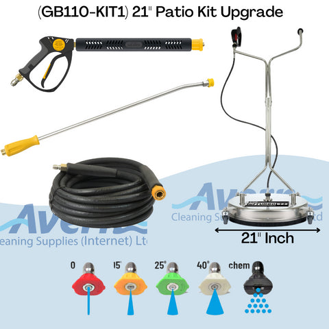 V-TUF GB110-KIT1 13HP Honda GX390QX Petrol Cold Pressure Washer 200Bar (3000psi) 21L/Min Patio Kit