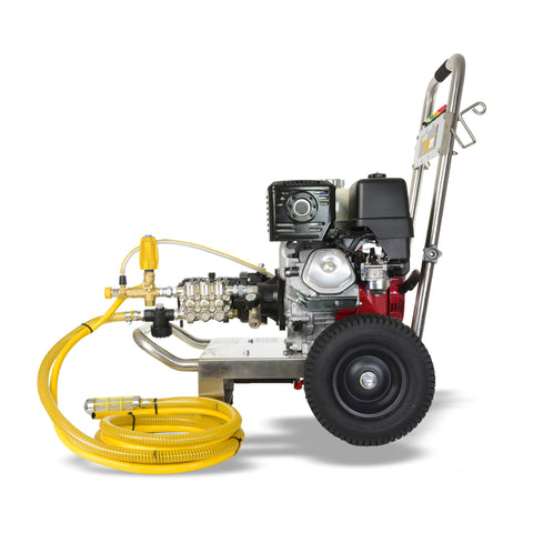 Side view of V-TUF GB130SSE 13HP Honda GX390 Petrol Cold Pressure Washer
