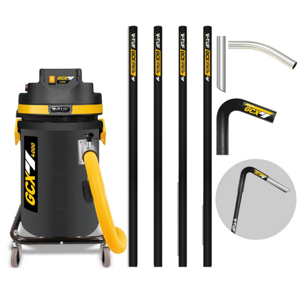 V-TUF GCX4000 Pro Gutter Vacuum Cleaner (20FT Carbon Fibre Poles) 37L 1750W
