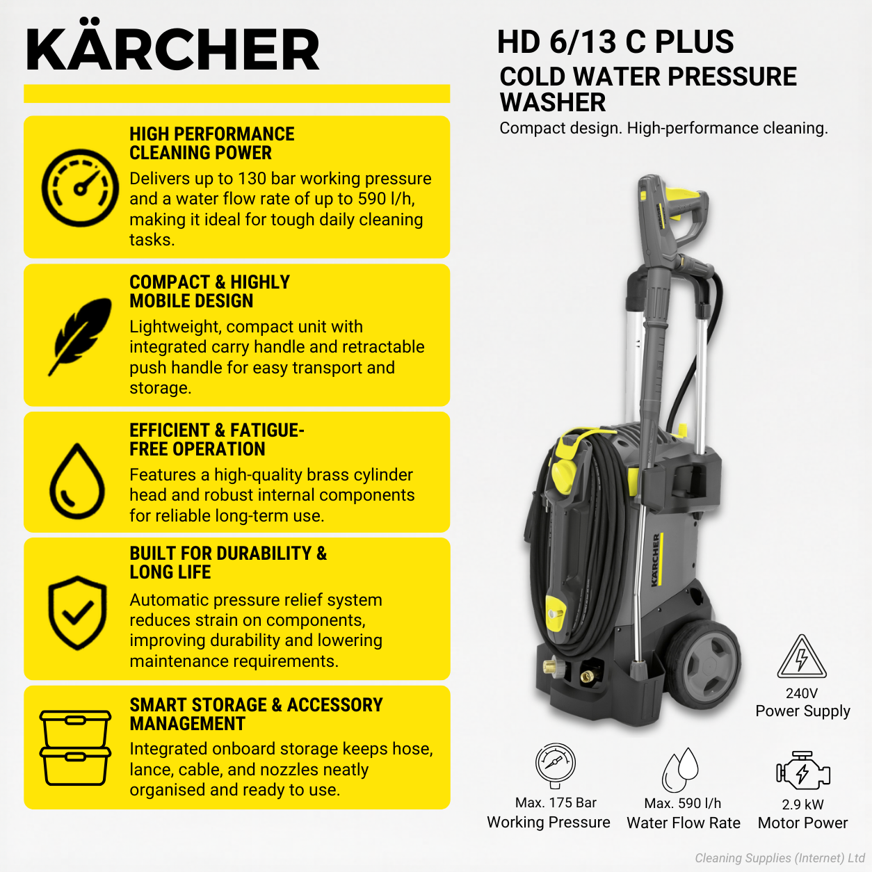 Karcher HD 6/13 C Plus  Cold Pressure Washer 1.520-954.0