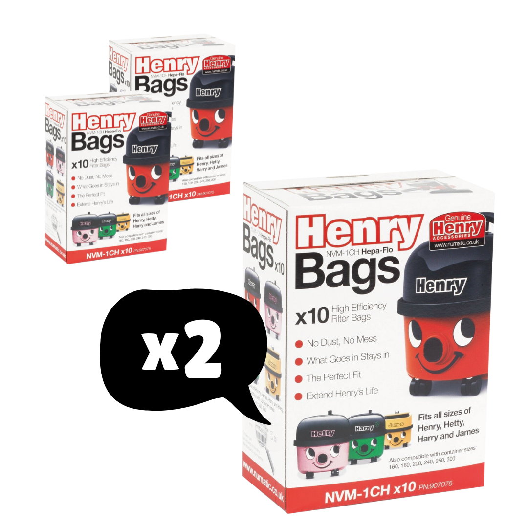 Genuine Henry Hoover Bags for Henry 20 Pack Deal - NVM1CH