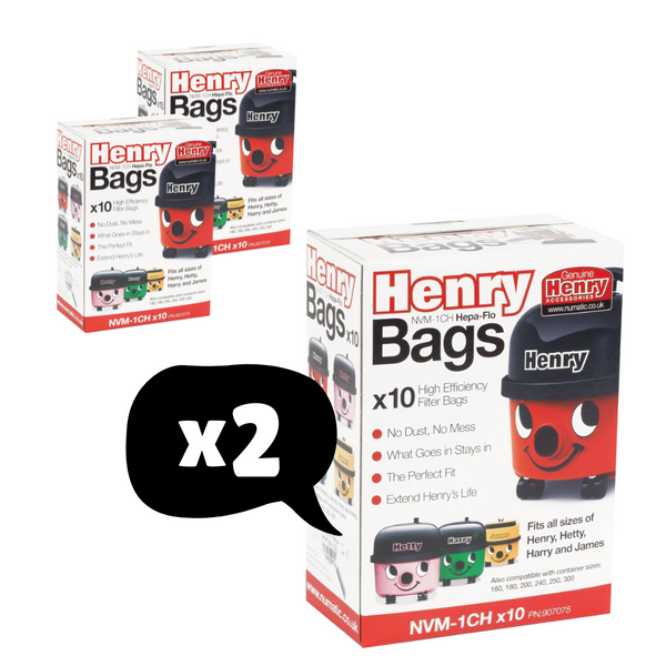 Genuine Henry Hoover Bags for Henry 20 Pack Deal - NVM1CH