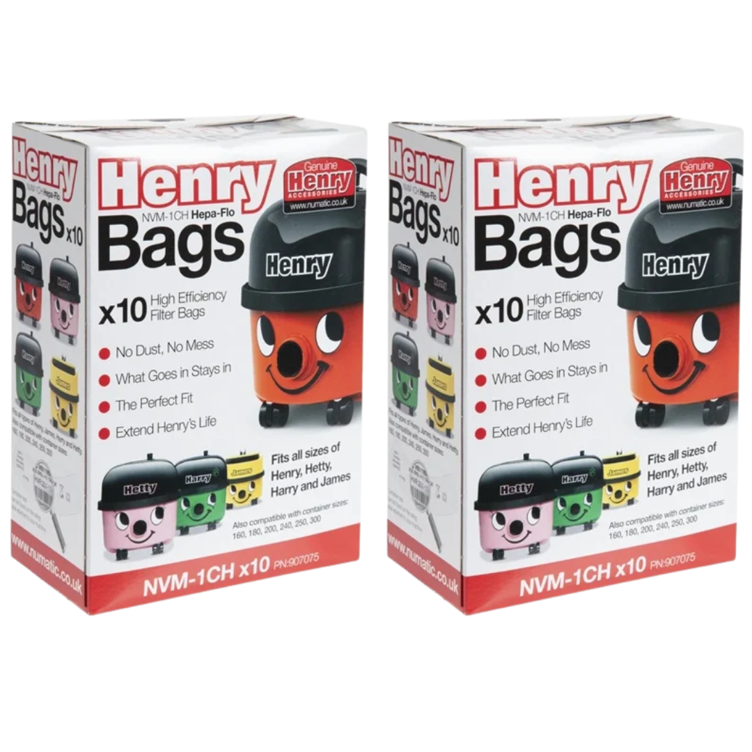 Genuine Henry Hoover Bags for Henry 20 Pack Deal - NVM1CH
