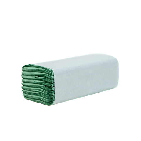 C Fold Green Paper Hand Towels Interfold 1ply (2640 Case)