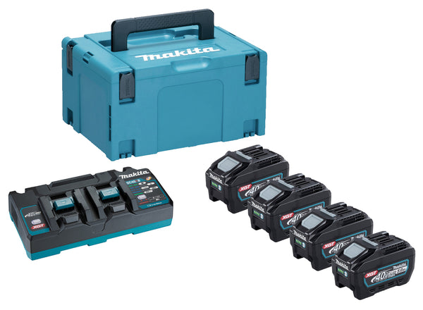 Makita 191U48-0 XGT 40V Power Source Kit 4 x 5.0ah Batterys BL4050F & DC40RB Charger