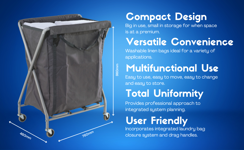 Laundry Trolley 200L Servo NX2001 Housekeeping  - VersaCare Numatic