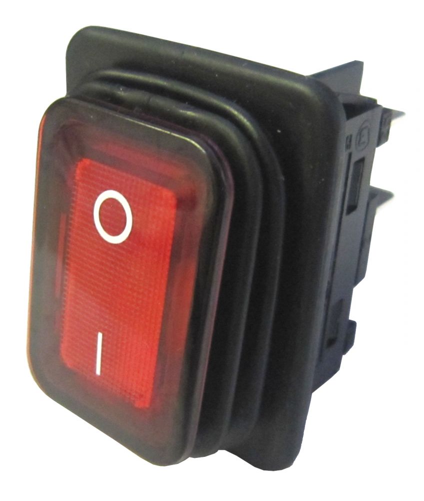 Numatic DPST Red Illuminated Switch 24V - 902235 – Avern Cleaning Supplies