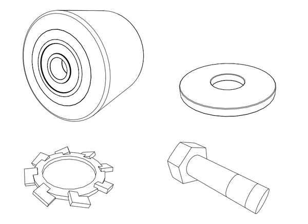 Numatic 914004 Rear Wheel Kit
