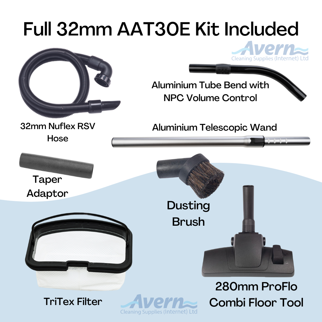 Numatic RSB150NX backpack hoover accessory kit with 38mm aluminium tube set and floor tools