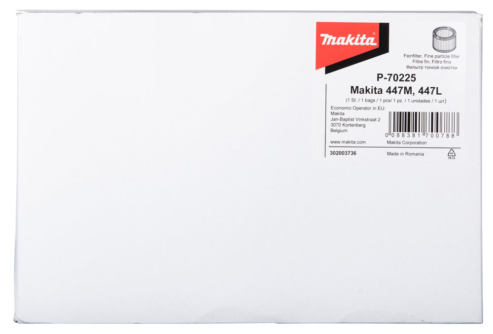 Makita P-70225 Filter Cartridge For 447L & 447M