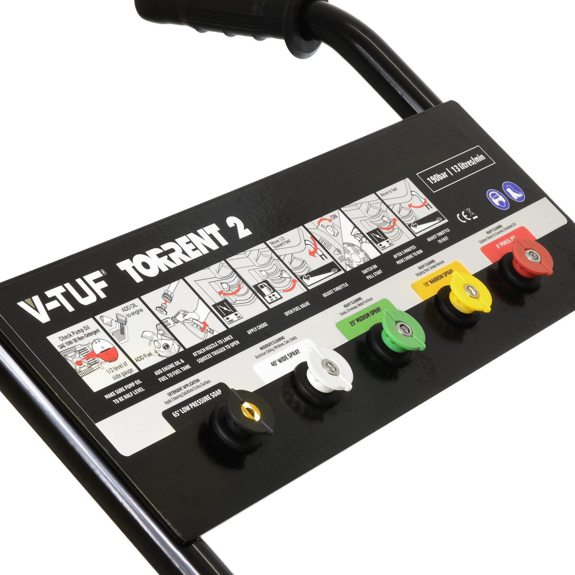 V-TUF TORRENT2 GPT 6.5HP Honda Mini-Bowser 150L Petrol Pressure Washer 190Bar (2755Psi) 13L/Min