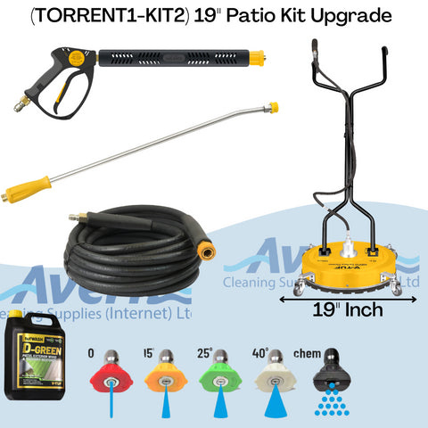 V-TUF TORRENT1-KIT2 7HP Cold Petrol Pressure Washer 190Bar (2755Psi) 13L/Min Patio Bundle