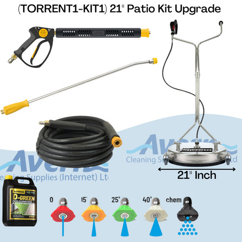 V-TUF TORRENT1-KIT1 7HP Cold Petrol Pressure Washer 190Bar (2755Psi) 13L/Min Patio Bundle