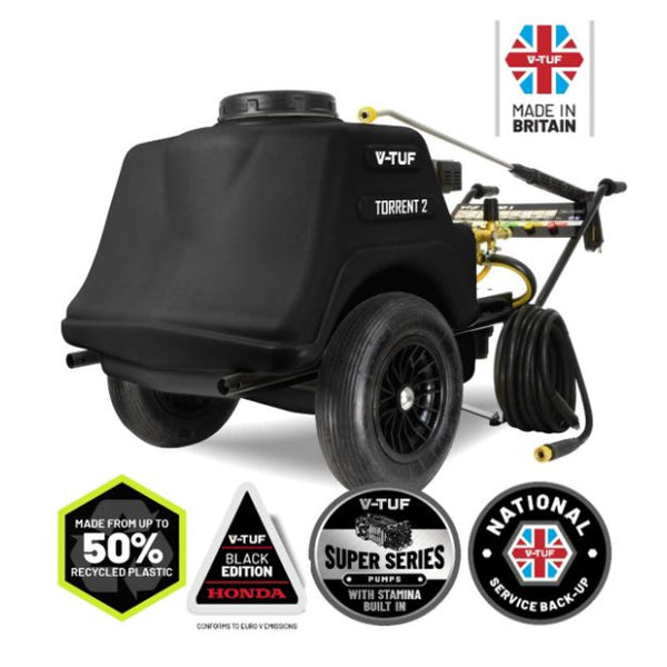 V-TUF TORRENT2HES 6.5HP Honda Mini-Bowser 150L Petrol Pressure Washer 160Bar 13L/Min