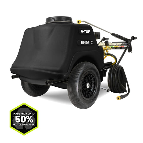 V-TUF TORRENT2 7HP Mini-Bowser 150L Petrol Pressure Washer 190Bar (2755Psi) 13L/Min