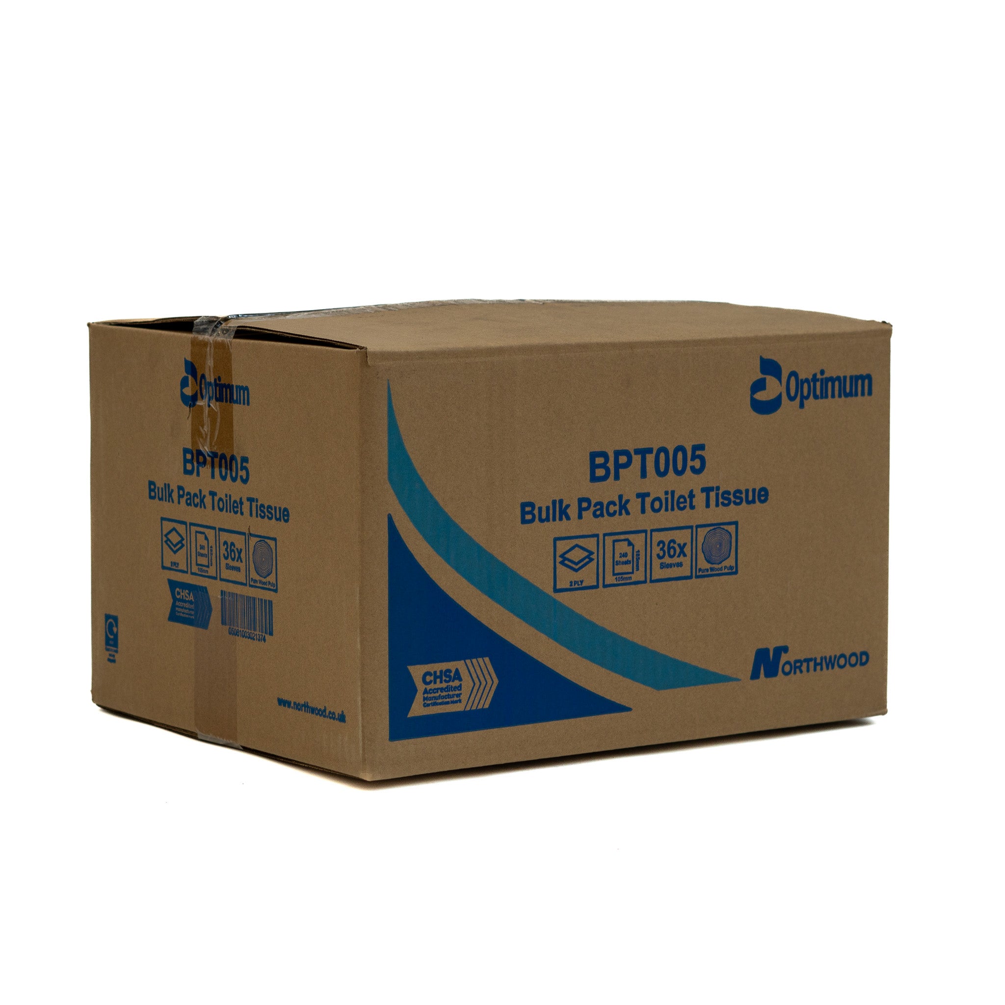Bulk Pack Toilet Tissue 2ply 36 x 250Sheets (9000)  - BPT002