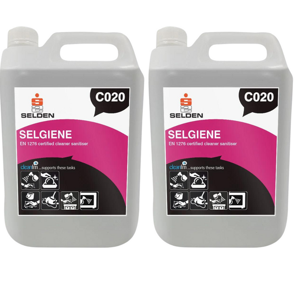 Selgiene Concentrated Cleaner Sanitiser C020 5L (2 Pack) Selden