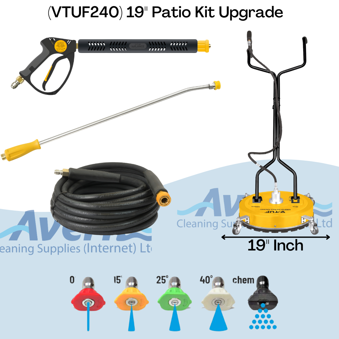V-TUF VTUF240 Cold Pressure Washer 100Bar (1450psi) 12L/Min 240v