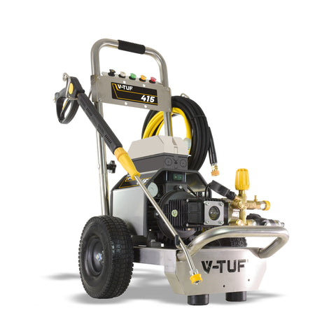 V-TUF VTUF415 Cold Pressure Washer 150Bar (2250psi) 15L/Min 415v Patio Kit