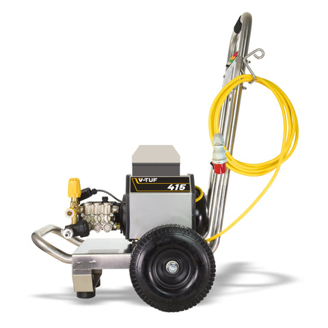 V-TUF VTUF415 Cold Pressure Washer 150Bar (2250psi) 15L/Min 415v Patio Kit