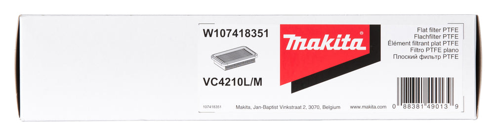 Makita W107418351 PTFE Flat Filter For VC4210