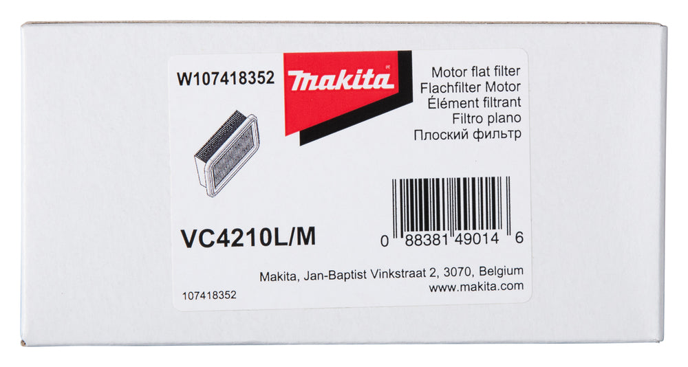 Makita W107418352 Exhaust Air Filter PET For VC4210