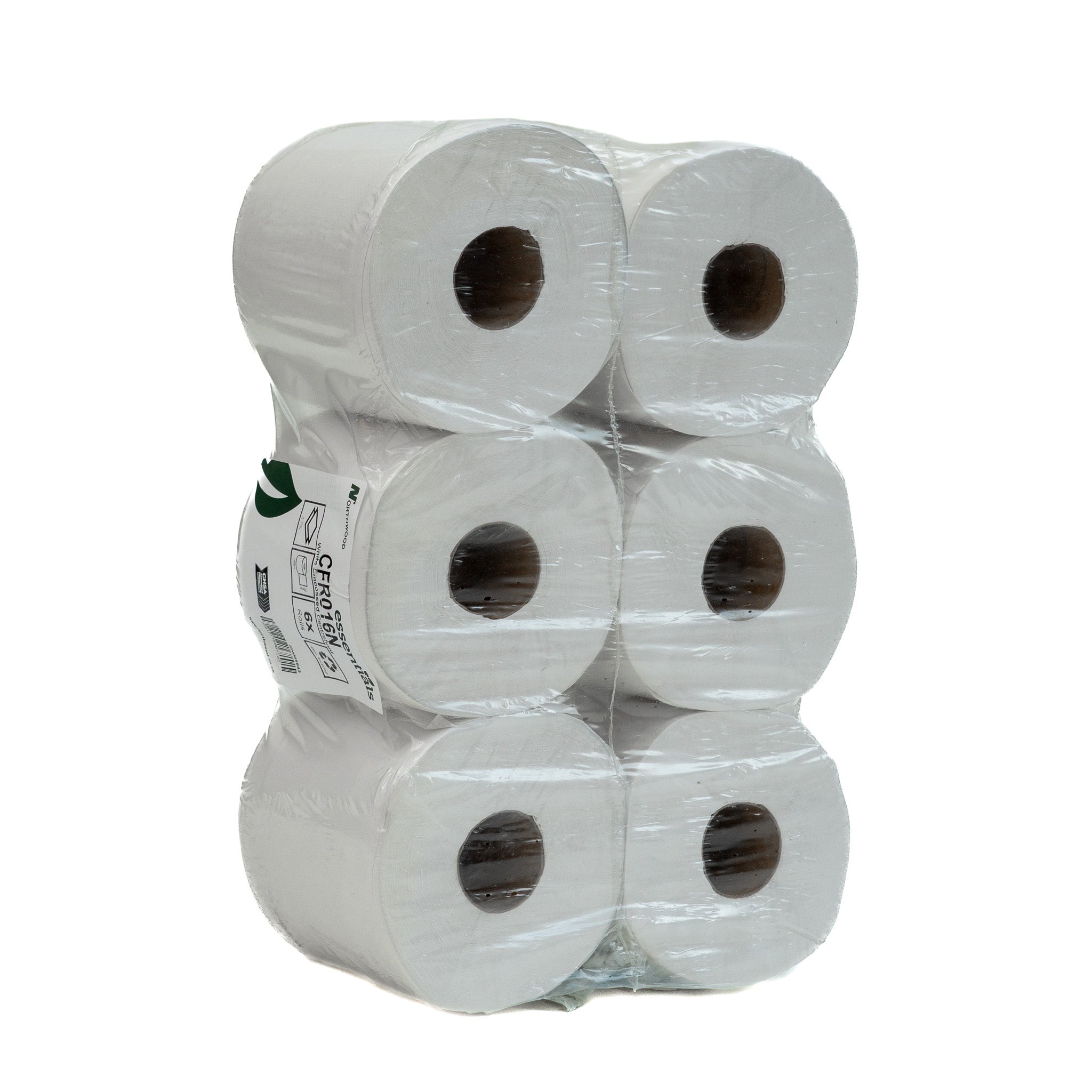 White Centre Feed 2 Ply 150m Embossed (6 pack)- CFR016