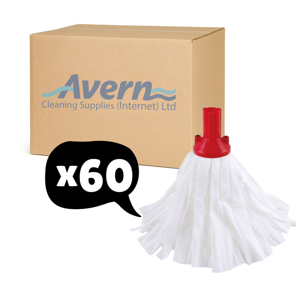 Mop Heads Replacements (60 pack)Large Big White 120g Socket Screw - Red
