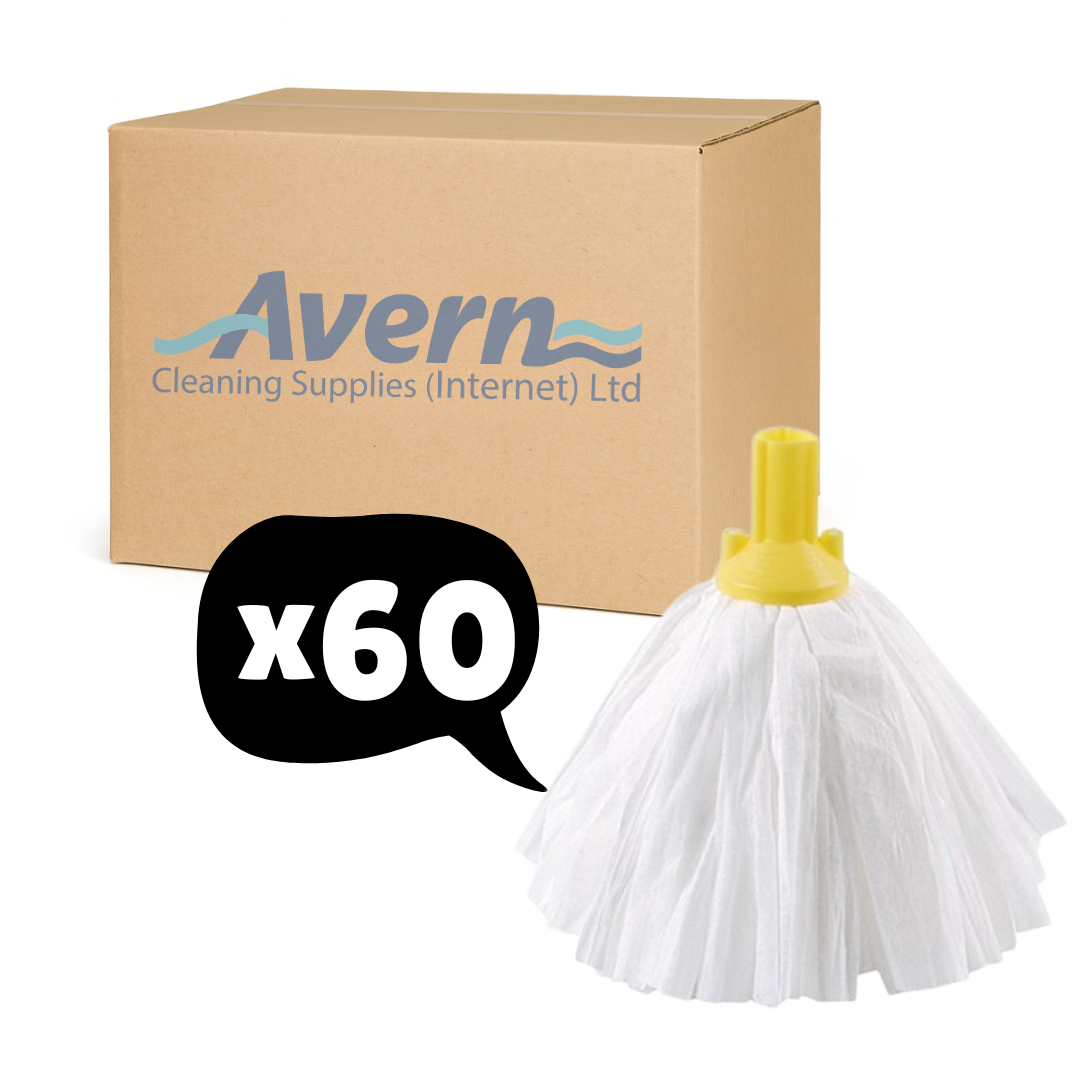 Mop Heads Replacements (60 pack)Large Big White 120g Socket Screw - Yellow