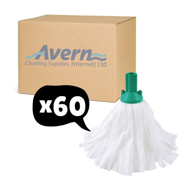 Mop Heads Replacements (60 pack)Large Big White 120g Socket Screw - Green