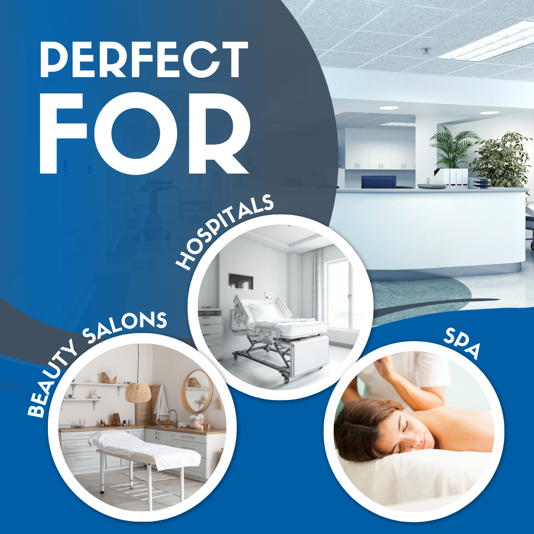 Image showing typical uses for couch roll in beauty salons, clinics and medical treatment areas