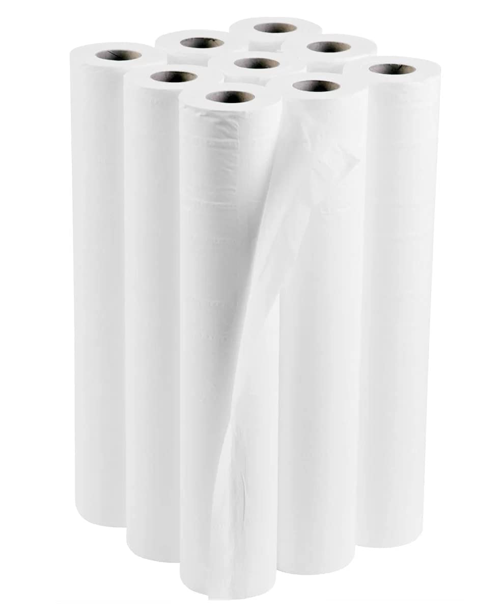 White Couch Rolls 20" (9 Pack) Bed Roll 2PLY 40m x 500mm