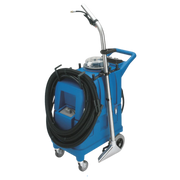 Craftex Serena Silent 5030 medium commercial carpet cleaning machine with long hose reel and stainless steel handle