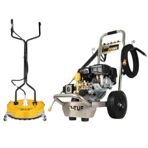 V-TUF DD065 6.5HP Honda Petrol Cold Pressure Washer bundle with surface cleaner
