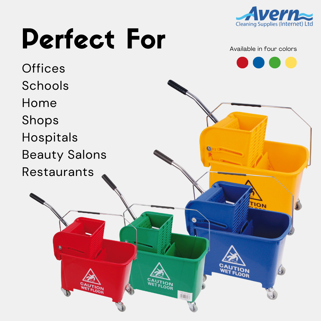 Graphic showing recommended cleaning areas for each colour-coded Kentucky bucket