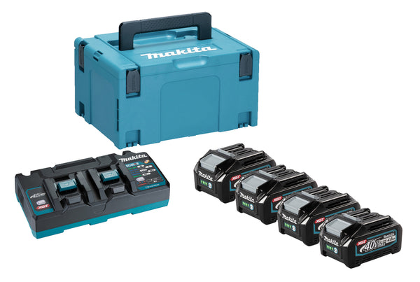 Makita 191U34-1 XGT 40V Power Source Kit 4 x 4.0ah Batterys BL4040 & DC40RB Charger