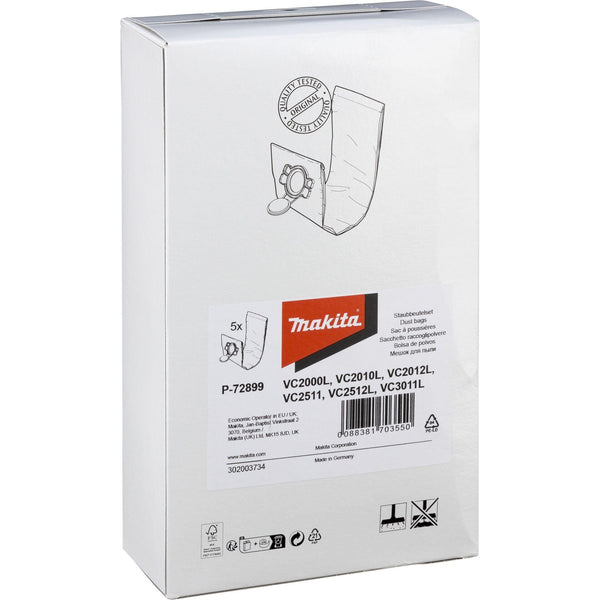 Makita P-72899 Fleece Dust Bags (5 Pack)