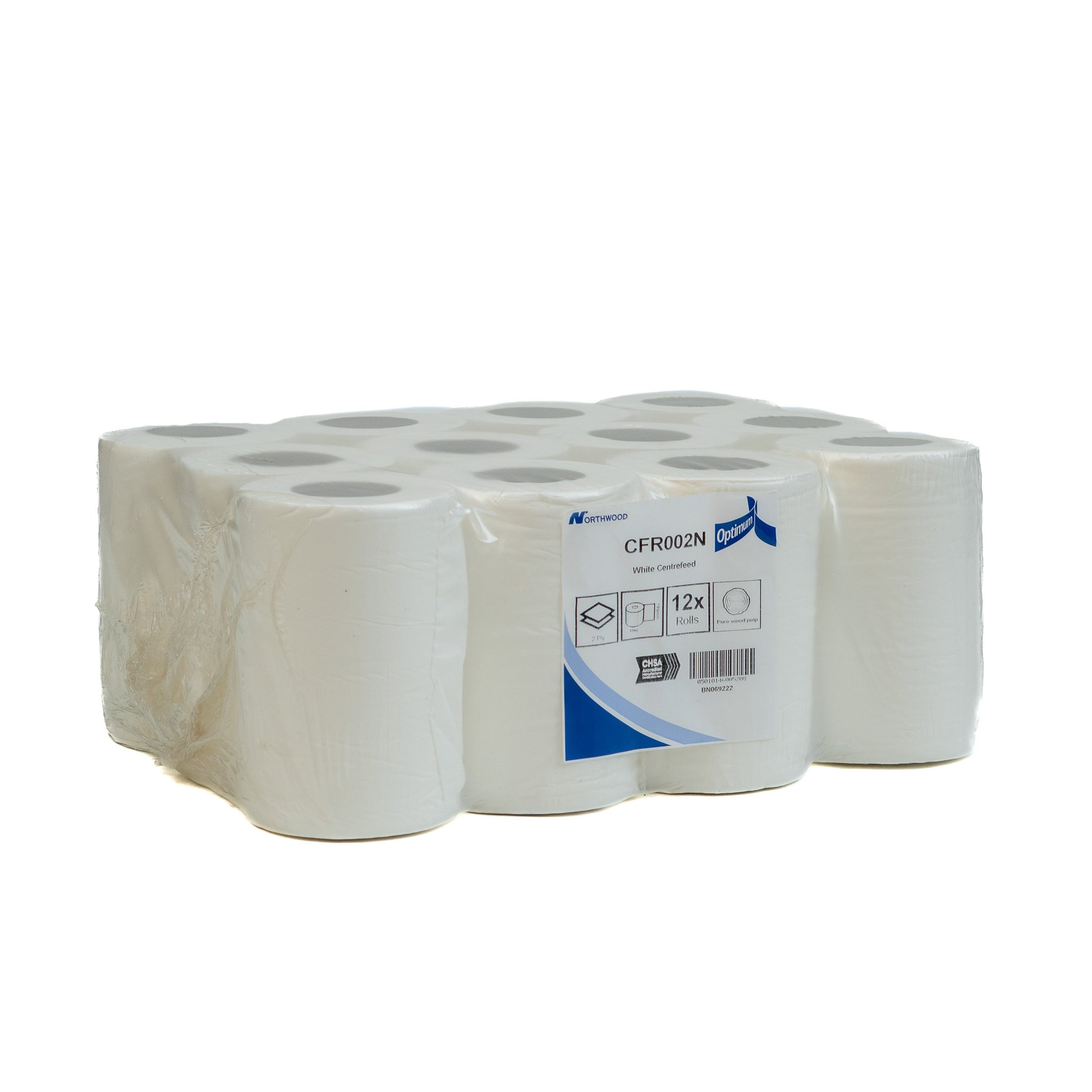 Mini centrefeed rolls 2 ply white centre feed paper towels 12 pack for commercial cleaning and hygiene