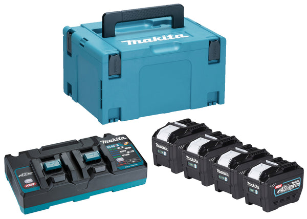 Makita 1910B1-4 XGT 40V Power Source Kit 4 x 8.0ah Batterys BL4080F & DC40RB Charger