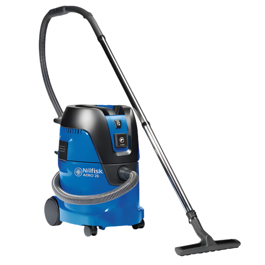 Nilfisk AERO 26-21 26L wet and dry vacuum cleaner with hose and floor nozzle